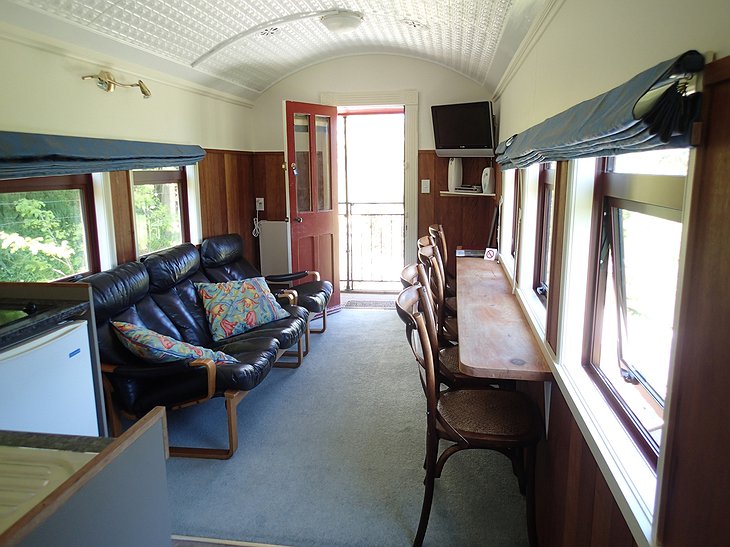 The Waitomo Express interior