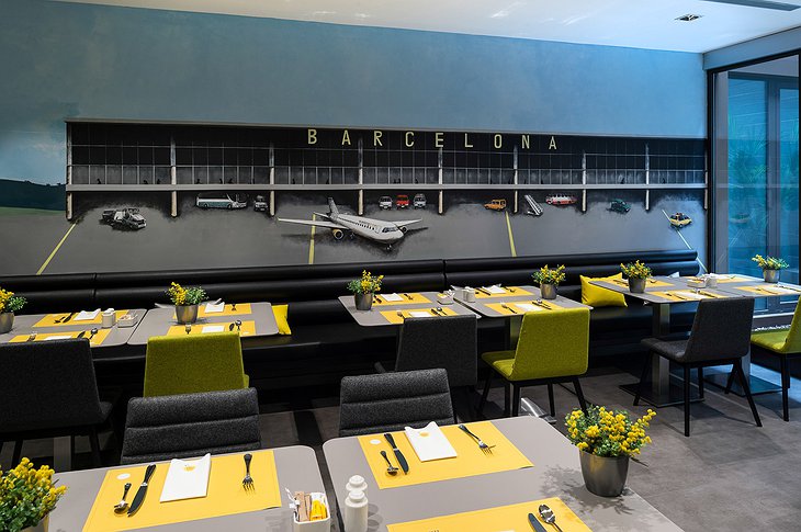 Barcelona airport theme dining room