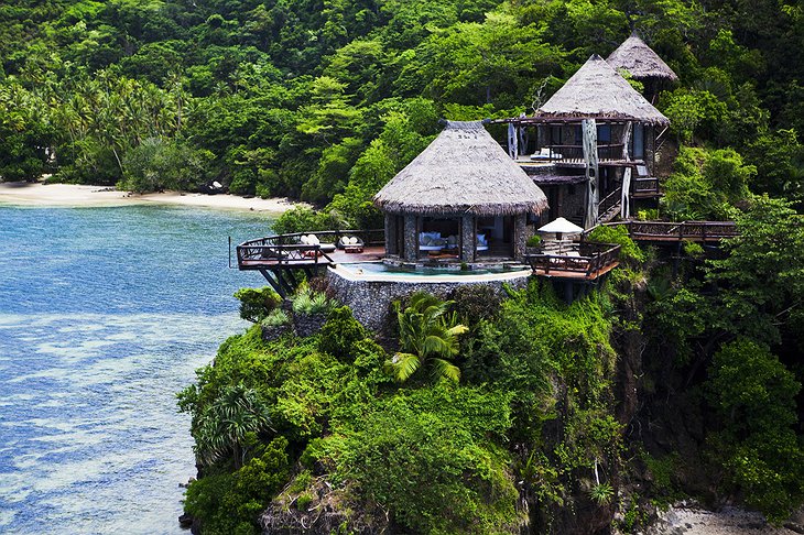 Laucala Island Resort Peninsula Villa in the lush tropical hills