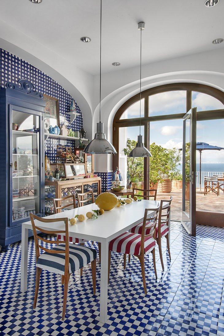 La Minervetta Maison Dining Room Open View On The Amalfi Coast