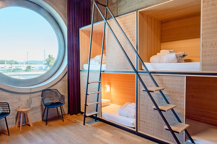 Silo Design & Boutique Hostel Basel Dorm With Rounded Window