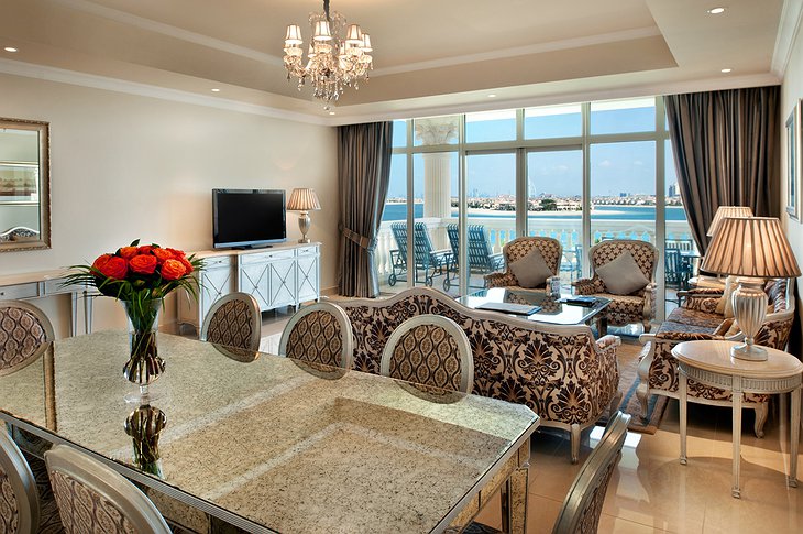 Kempinski Palm Jumeirah suite with lagoon view