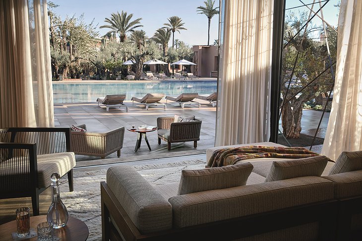 Royal Mansour Marrakech relaxing at the pool