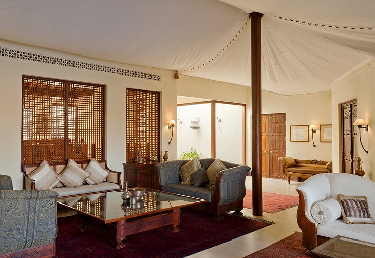 Al Maha Desert Resort tent interior