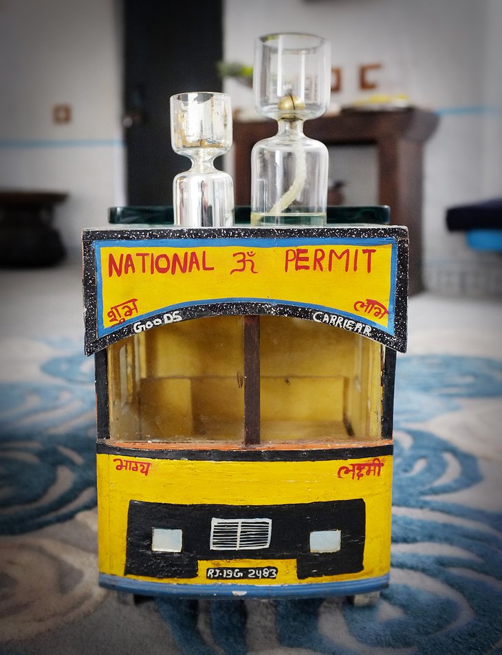 Indian yellow bus toy