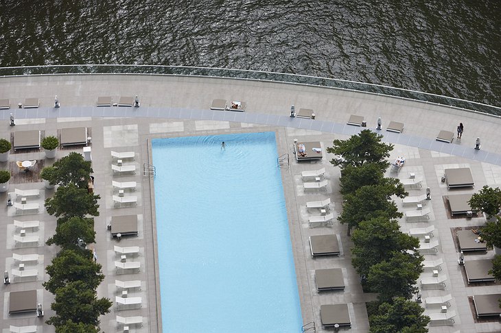 Swimming pool from the air