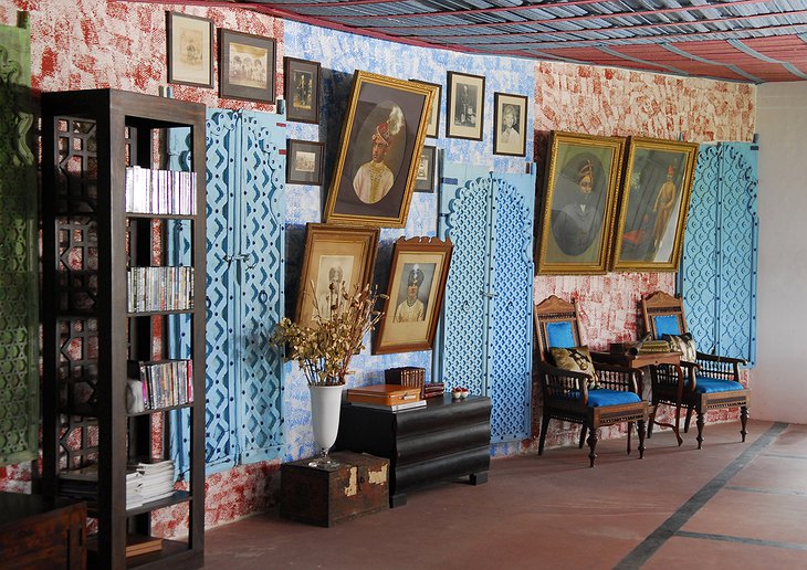 The Farm Jaipur wall decoration with paintings on Indian people