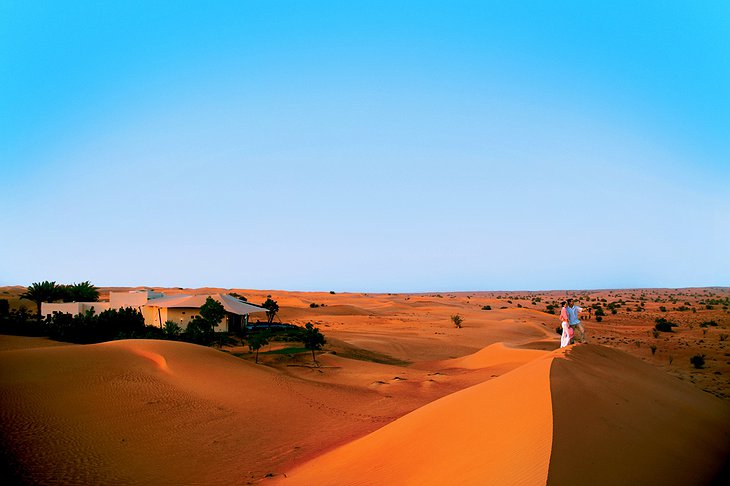 Sand dunes at Al Maha Desert Resort