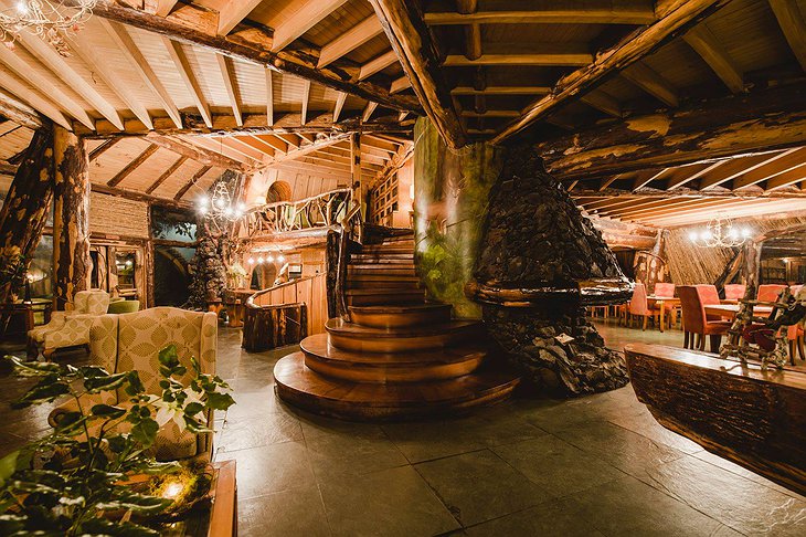 Huilo Huilo Nothofagus Hotel & Spa Fantasy Wooden Interior
