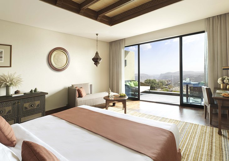 Anantara Al Jabal Al Akhdar Resort room with canyon view