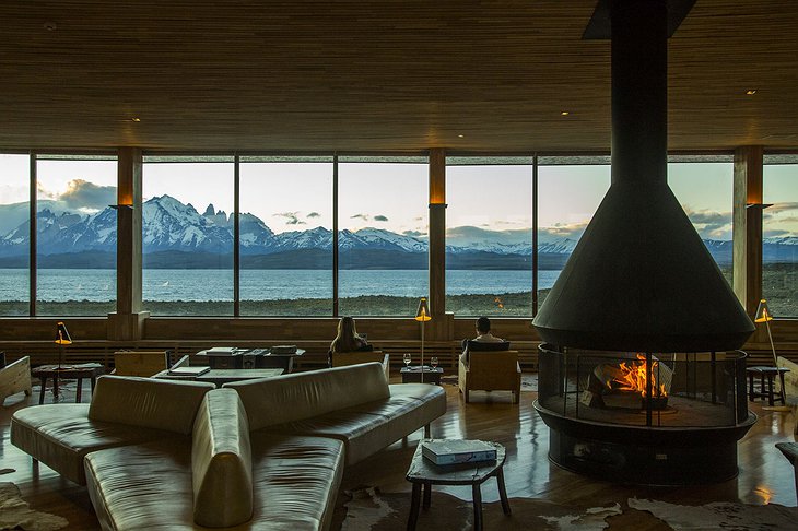 Tierra Patagonia Lounge with Fireplace