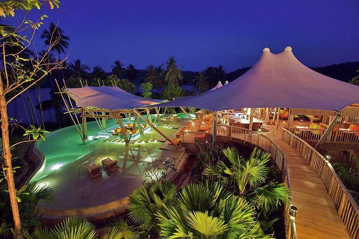 Soneva Kiri Resort Thailand - Main Pool Night
