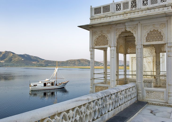 View from the Lake Palace Hotel