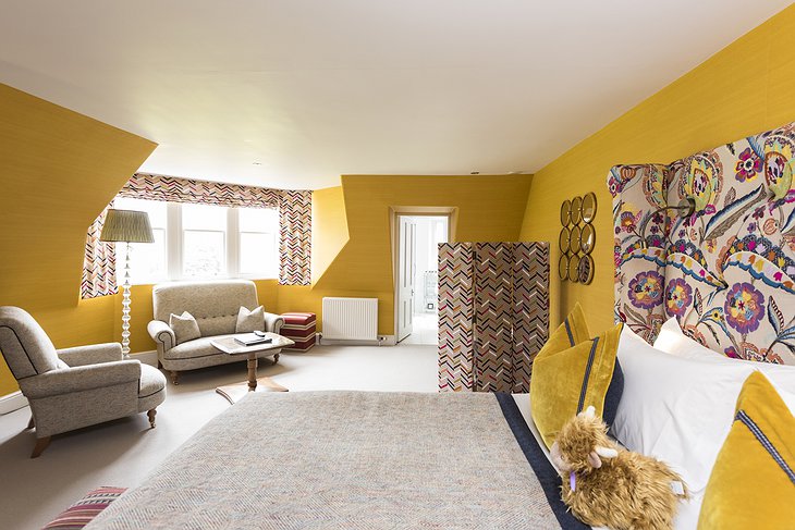 The Torridon Hotel yellow bedroom