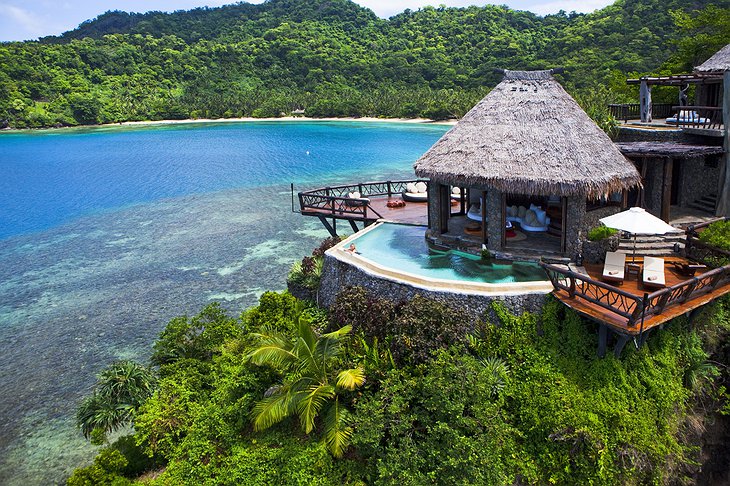 Laucala Island Resort Peninsula Villa with private pool in the hill