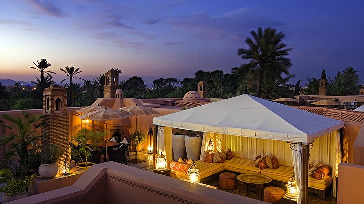 A rooftop view from the 3 bed riad at the Royal Mansour Marrakech