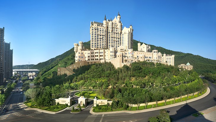 The Castle Hotel in Dalian on the hill