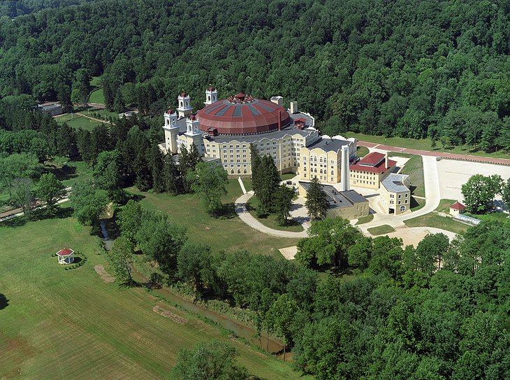 West Baden Springs hotel from the air