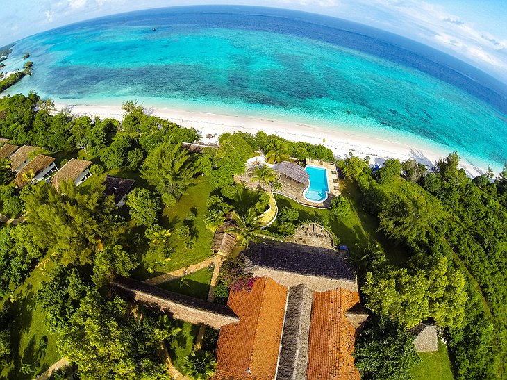 The Manta Resort aerial