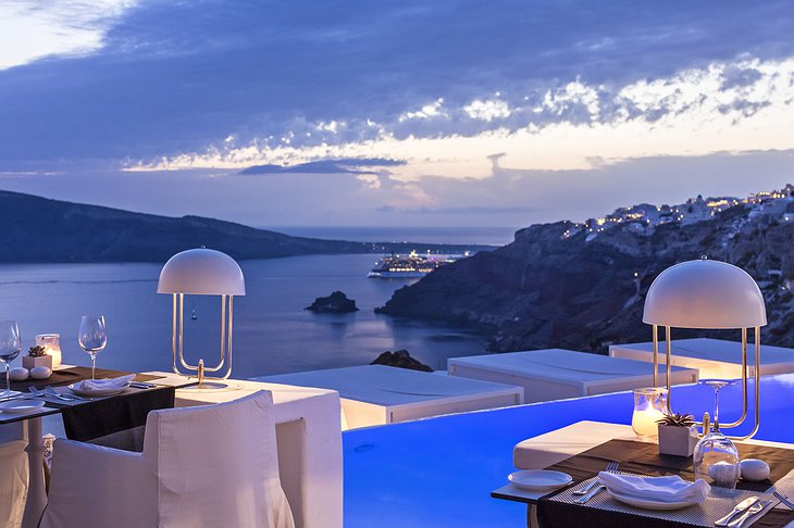 Anthos Restaurant Santorini view