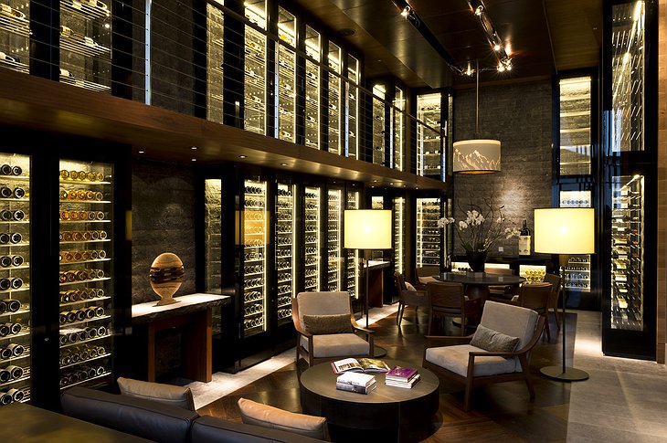 The Chedi Andermatt wine cigar library