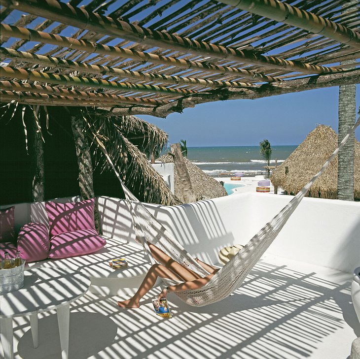 Hotel Azucar hammock with sea view