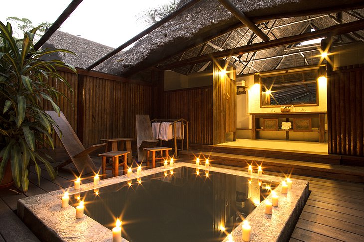 Inkaterra Reserva Amazonica Lodge Private Pool with Candles