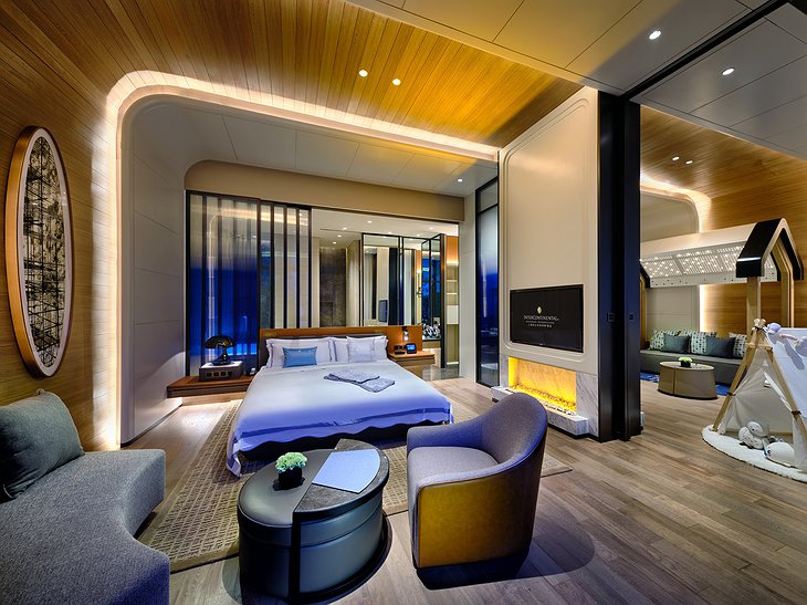 InterContinental Shanghai Wonderland Duplex Suite Aqua View Bedroom