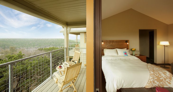 Room with view to Balcones Canyonlands from the balcony