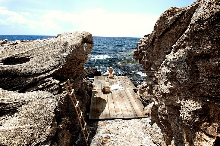 San Giorgio Mykonos private rock beach