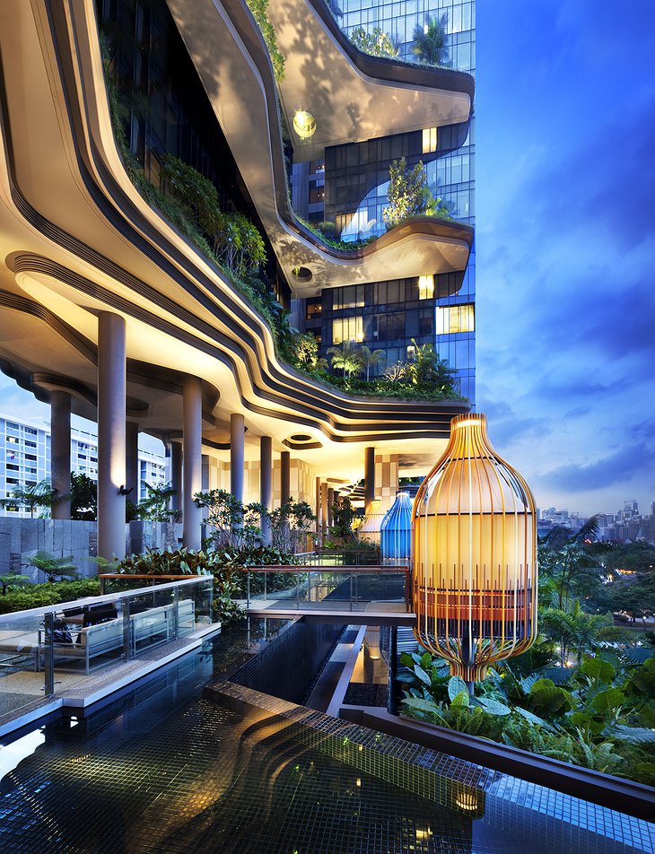Parkroyal on Pickering wellness floor with pool and the sky garden