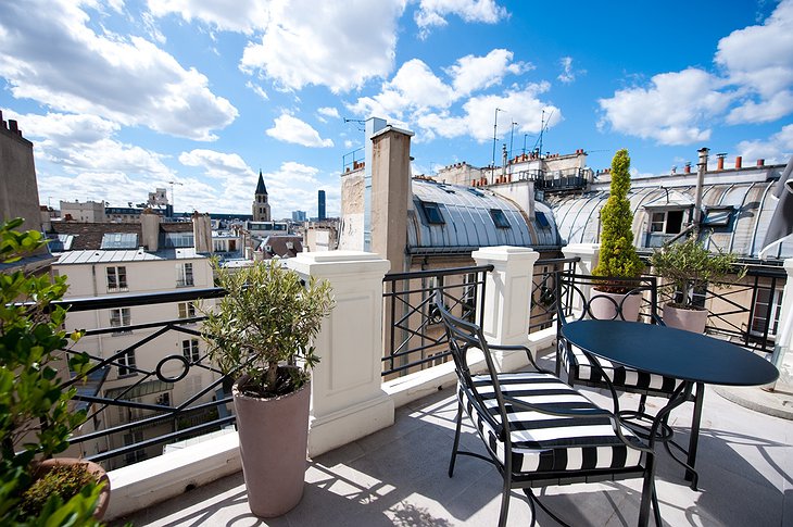 L'Hotel Paris L'Apartment Suite Private Balcony With View On Parisian Rooftops