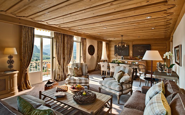 Gstaad Palace new deluxe suite living room