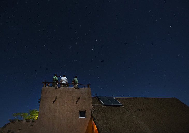Star hunting on the top of the Kulala Desert Lodge