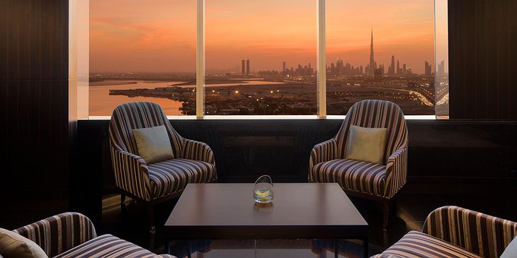InterContinental Dubai Festival City bar Burj Khalifa panorama