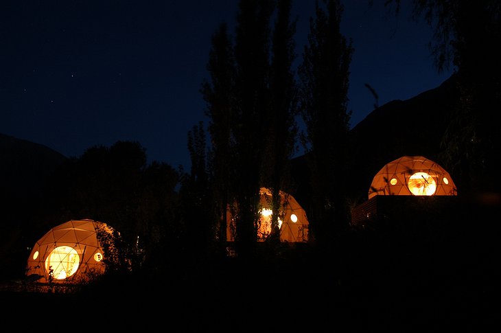 Elqui Domos tents at night
