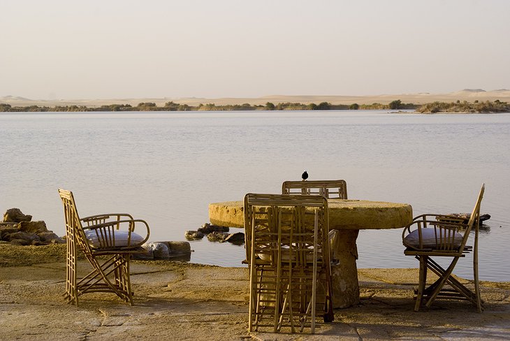 Adrere Amellal chairs at the Siwa Lake