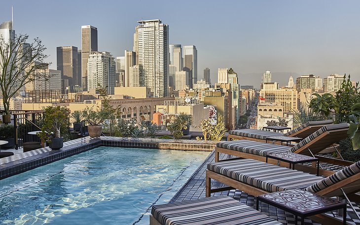 Downtown LA Proper Hotel Rooftop Pool