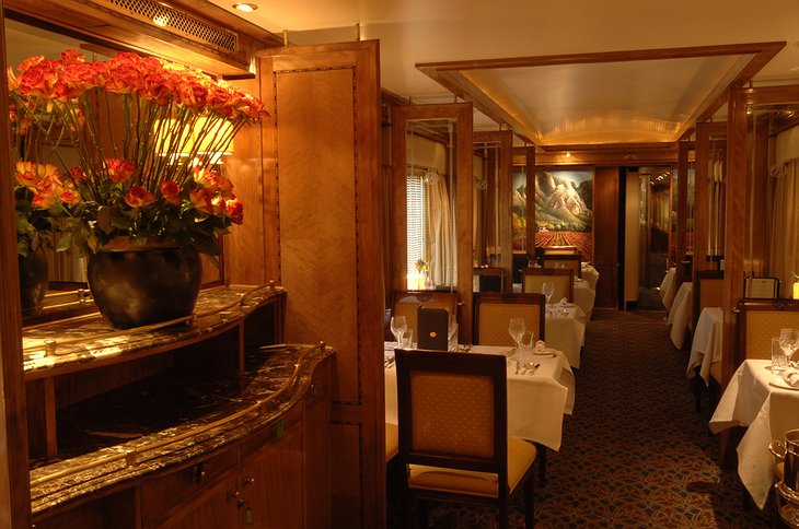 The Blue Train dining room