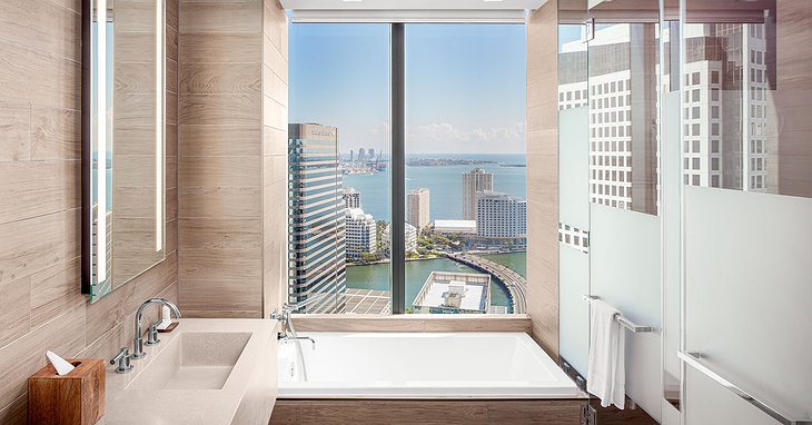 EAST Miami Hotel Bathroom With Ocean View