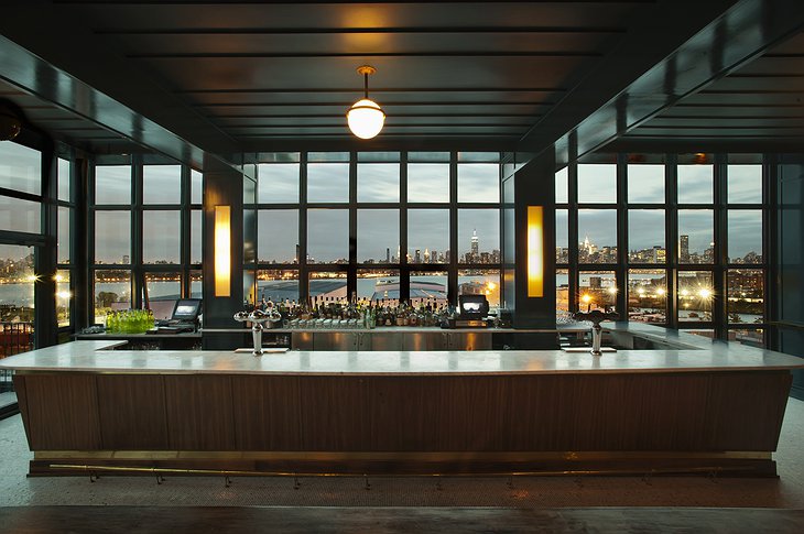 The Ides rooftop bar in the Wythe Hotel