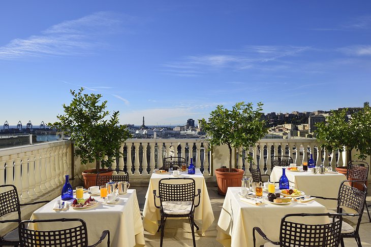 Grand Hotel Savoia Genova rooftop terrace