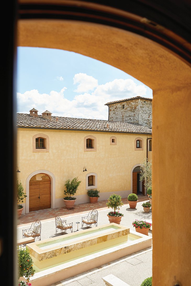 Belmond Castello di Casole Window to the Courtyard