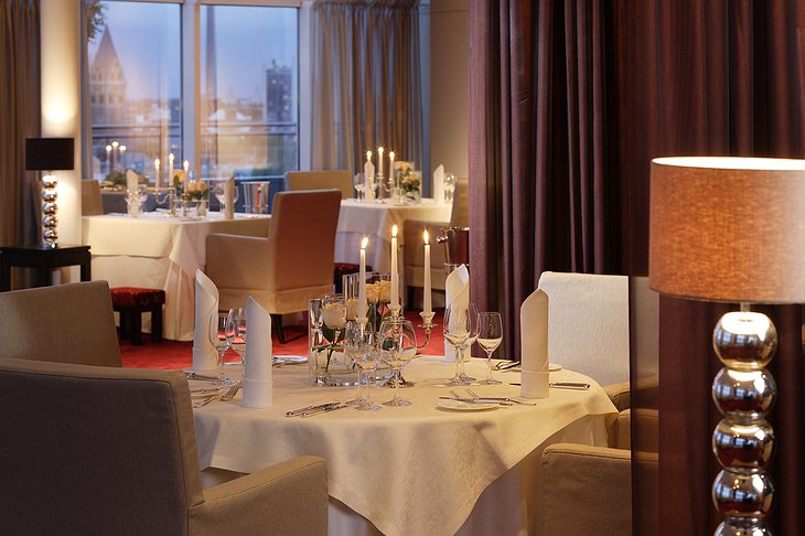 Hotel im Wasserturm romantic dinner with candles