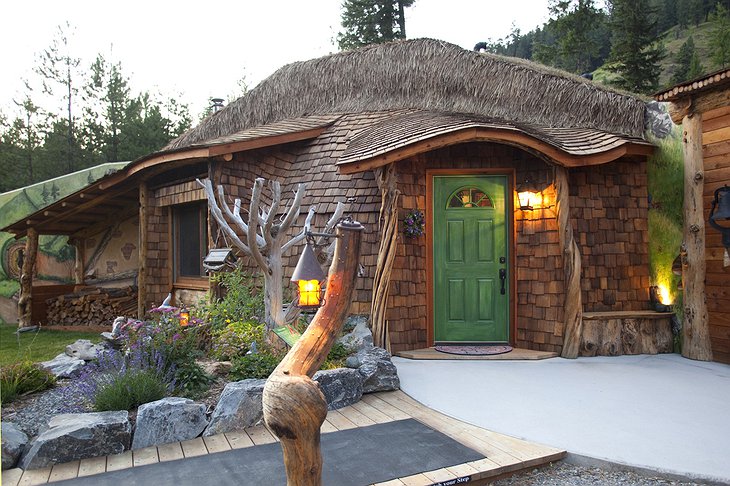 Hobbit House with lights