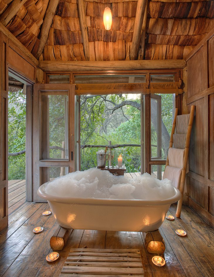 Ensuite Bathroom at &Beyond Lake Manyara Tree Lodge