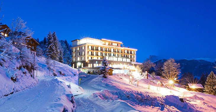 Märchenhotel Covered in Snow During Winter