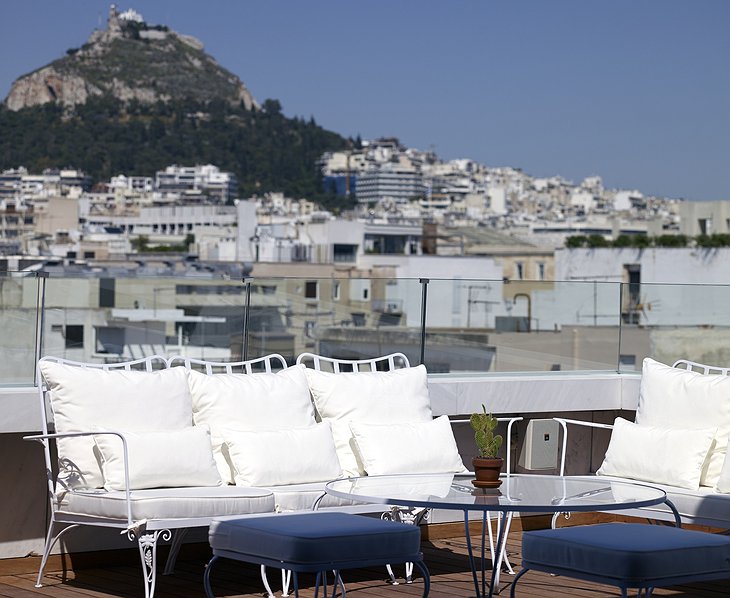NEW Hotel Athens rooftop terrace with Acropolis panorama