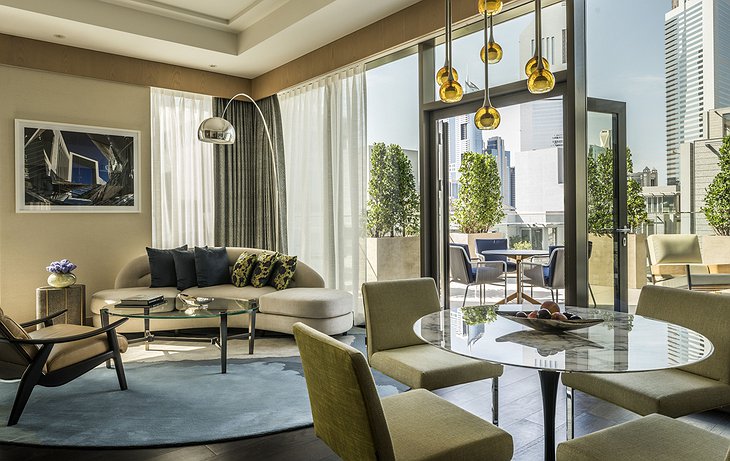 Four Seasons Dubai DIFC suite with terrace