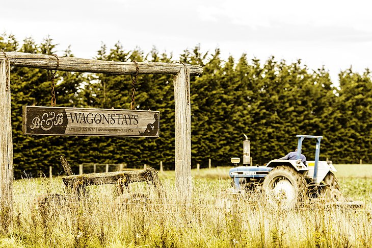 WagonStays sign at the farm